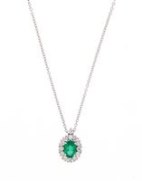 Necklace Damiani Woman Gemme D in White Gold Smeraldo 0.76 Ct 81077811 - 81077811